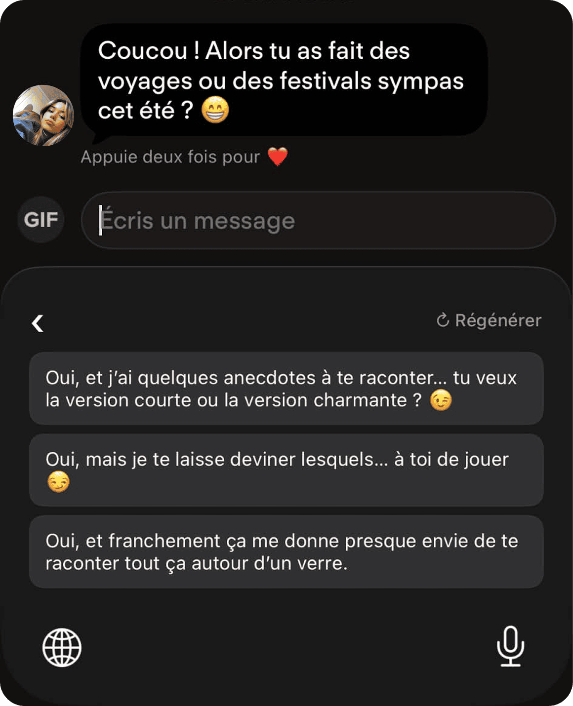 Trois réponses proposées par Niz